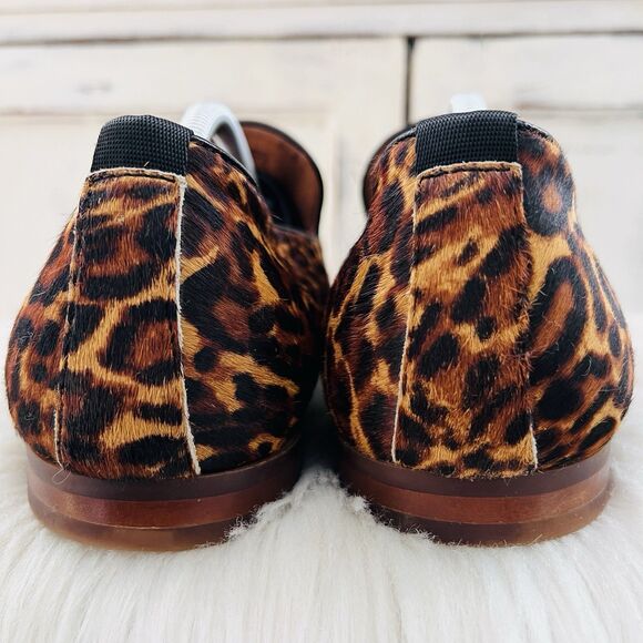 Aldo Leopard Print Animal Hair Slip on Funky Dress Shoes Loafers Mens Size 13 - Picture 5 of 8